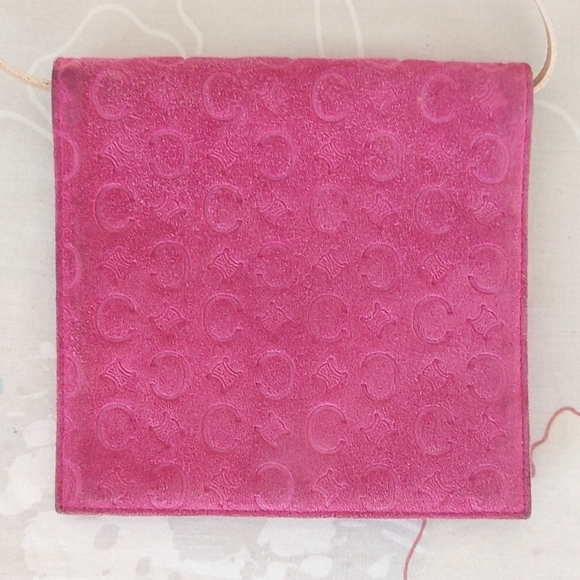 Vintage celine pink suede leather wallet - Picture 2 of 14